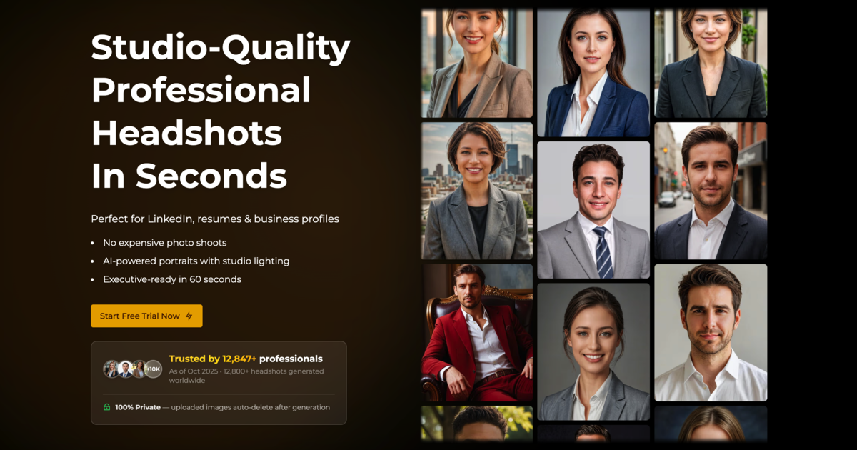 FastHeadshot Image Generation showing professional headshot - Transform casual photos into professional headshots in seconds