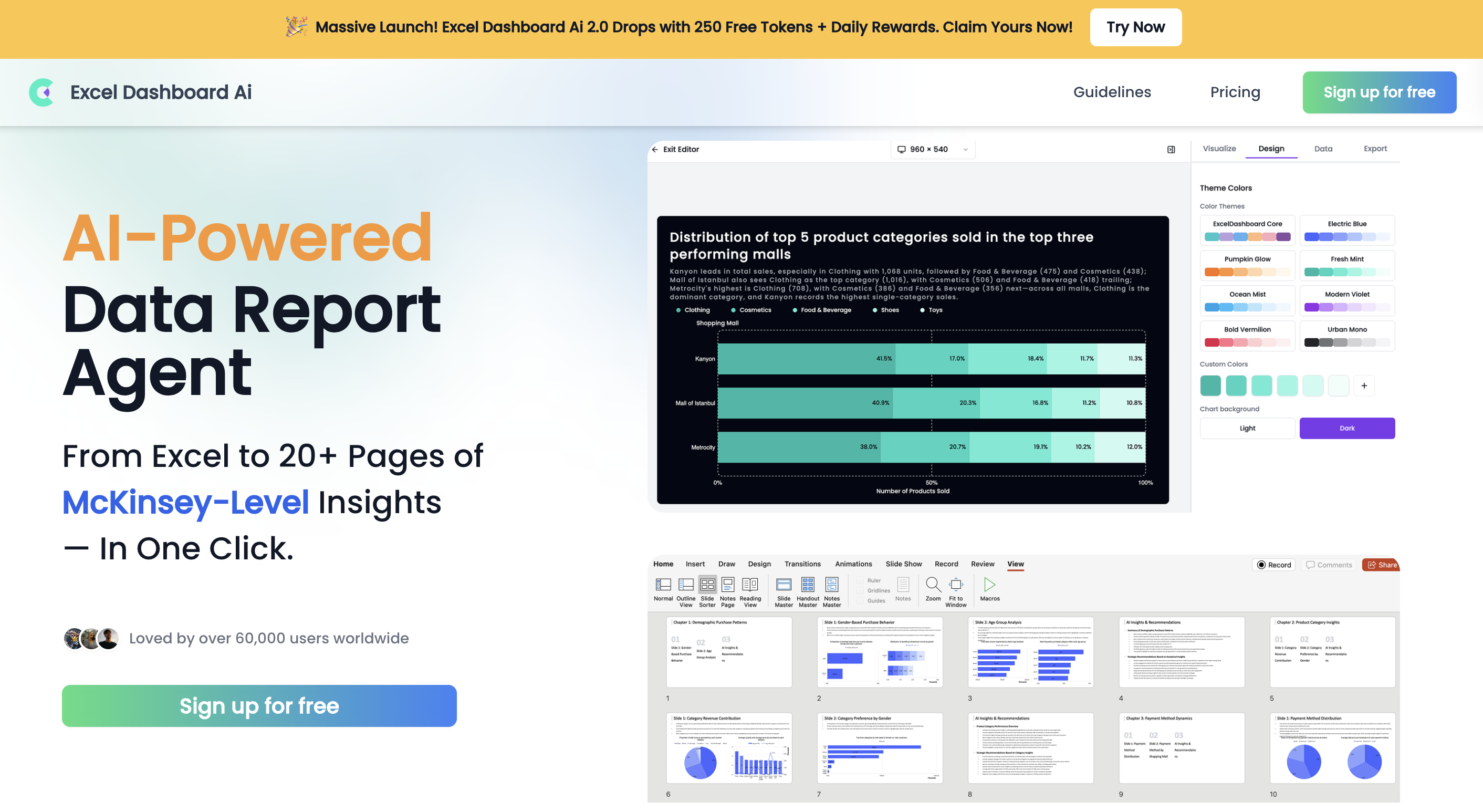 Excel Dashboard Ai Conversational AI showing ai data analysis - AI-powered data reporting assistant designed to save 90% of r