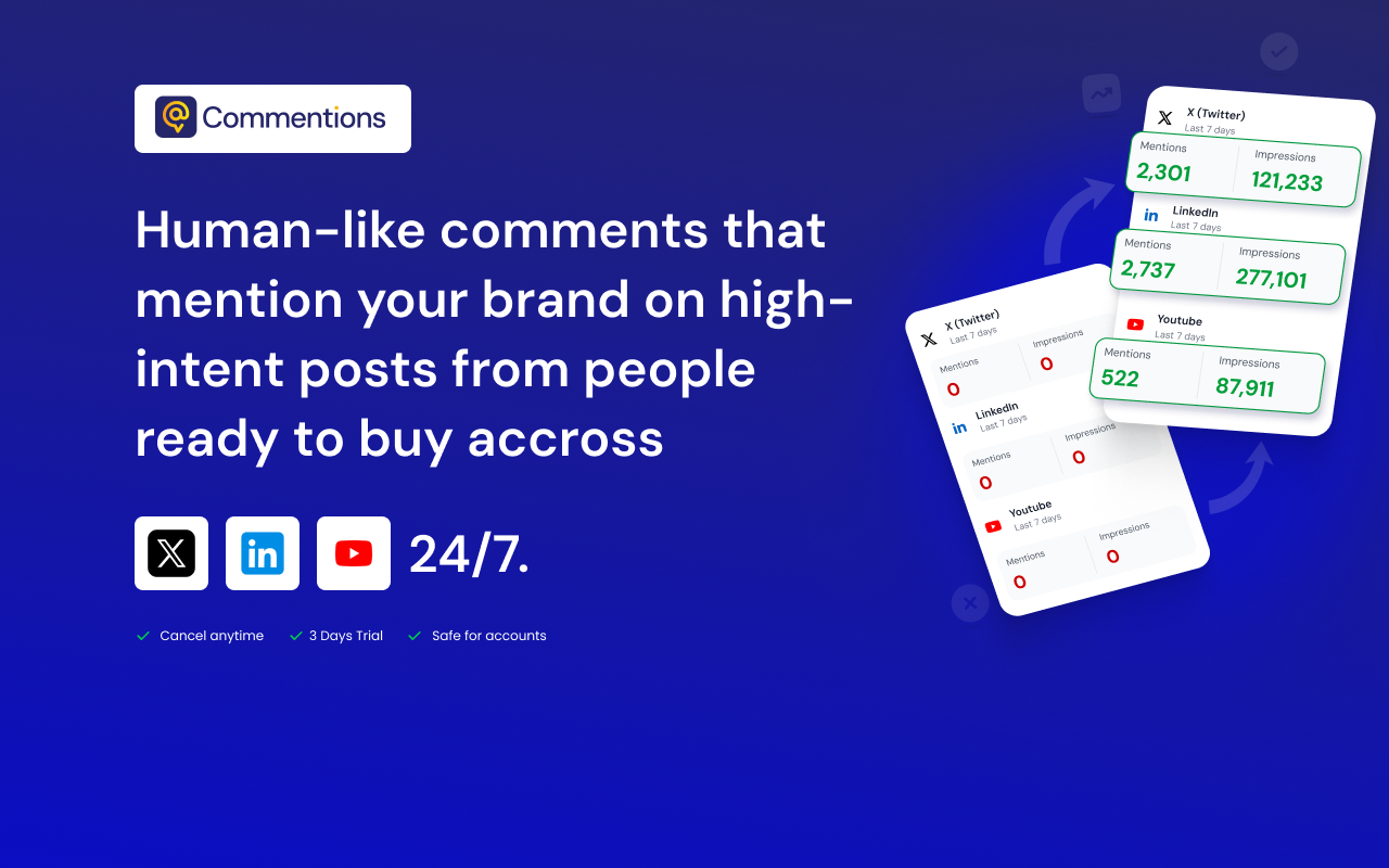 Commentions Marketing Automation showing auto-comment - Automated comments that sell your product on high-intent posts on Lin