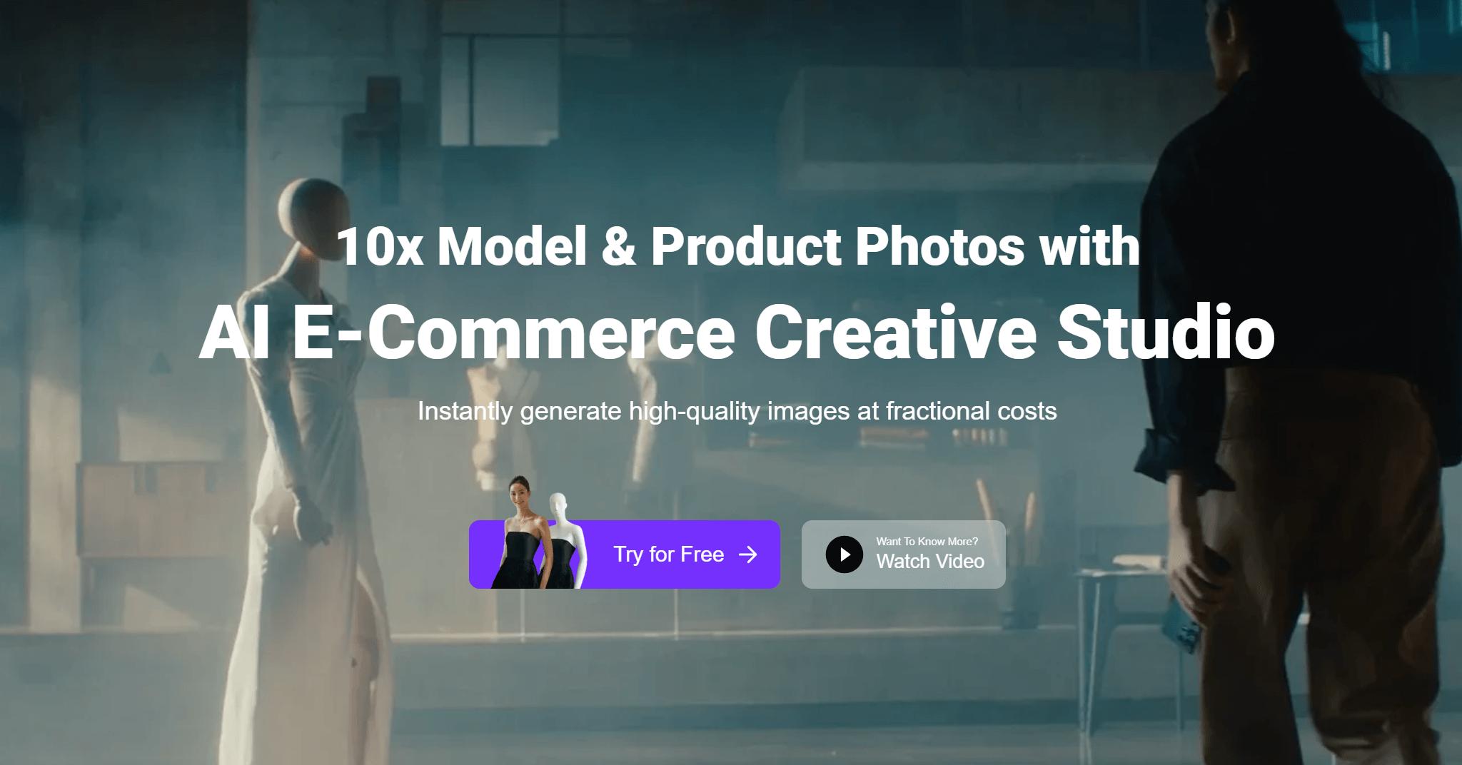 Weshop AI Video Generation showing ai model - 10X model and product photos with AI ecommerce creative studio
