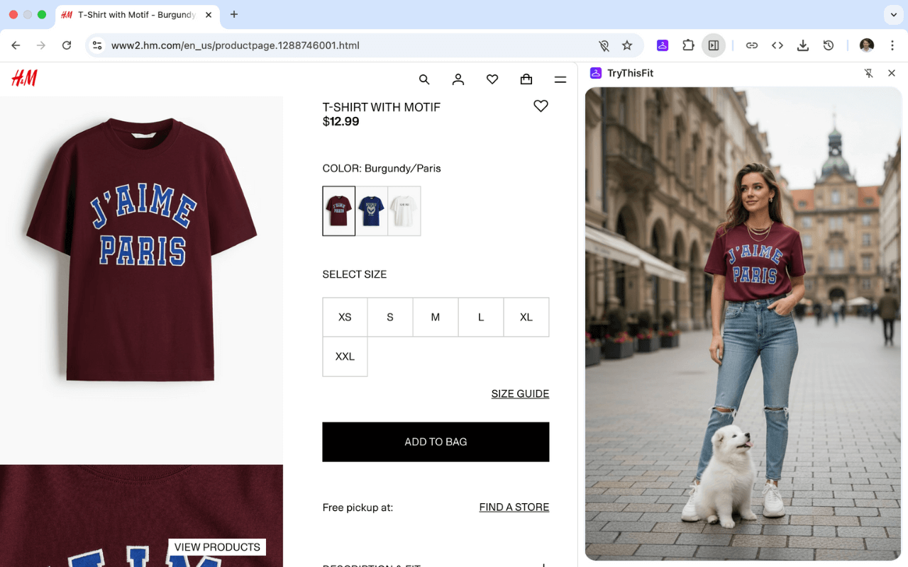TryThisFit · The #1 AI Virtual Try-On Design showing virtual try-ons - Try on clothes virtually with AI.