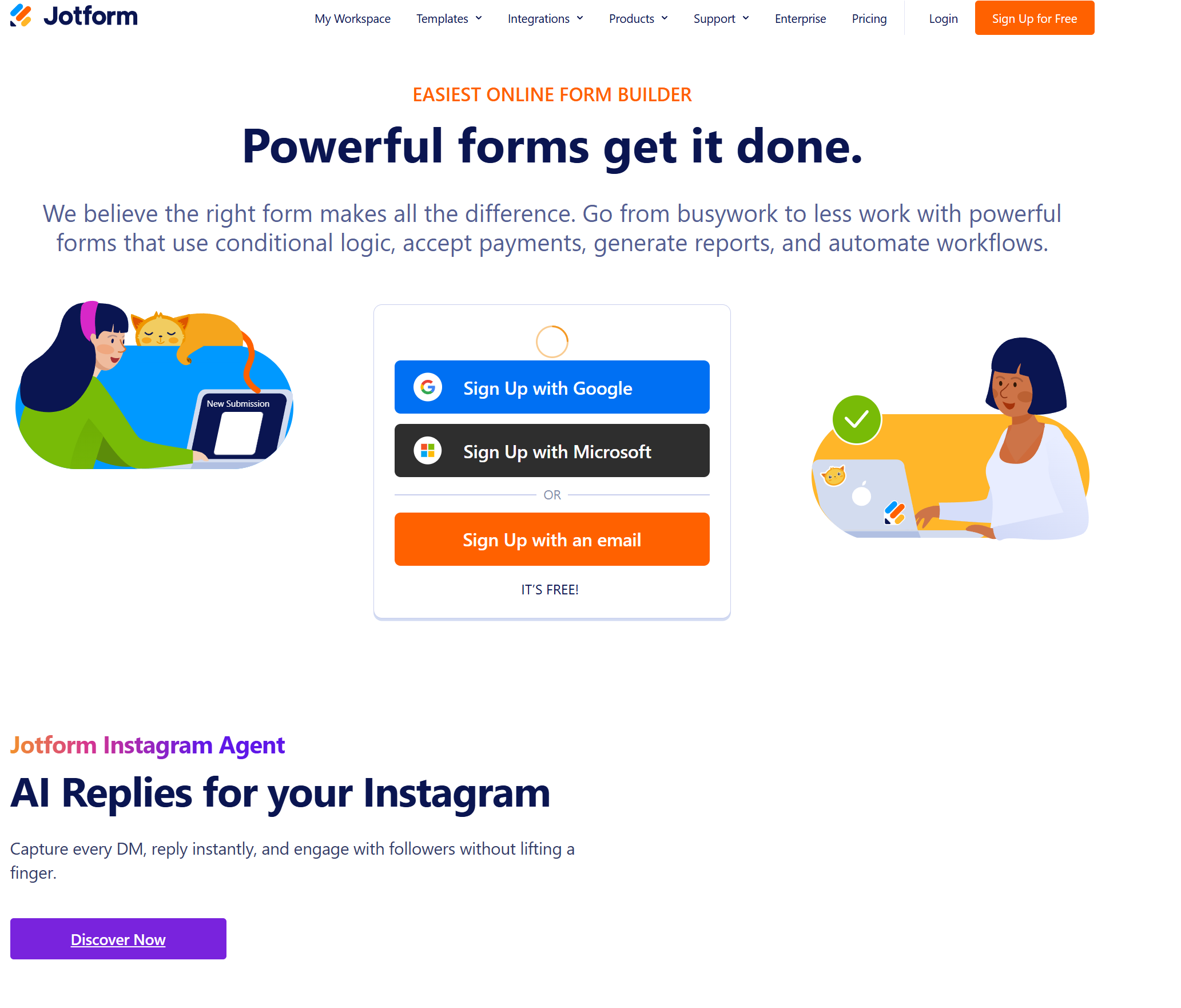 Screenshot of Jotform AI Agents