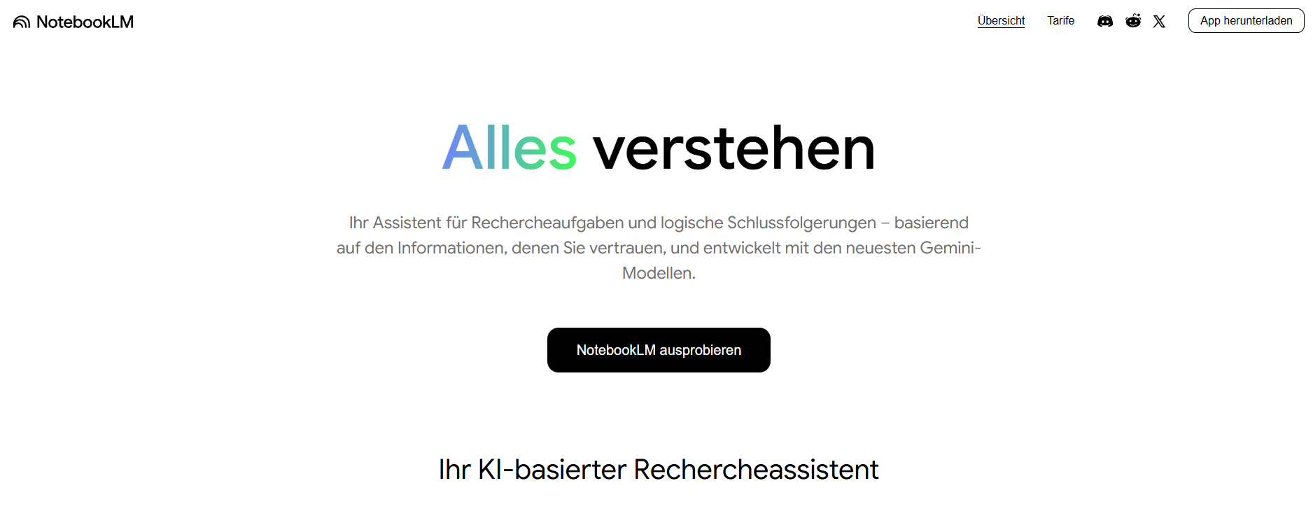 Notebook LLM Productivity & Collaboration showing ai research assistant - Turn complexity into clarity with your AI-powered r