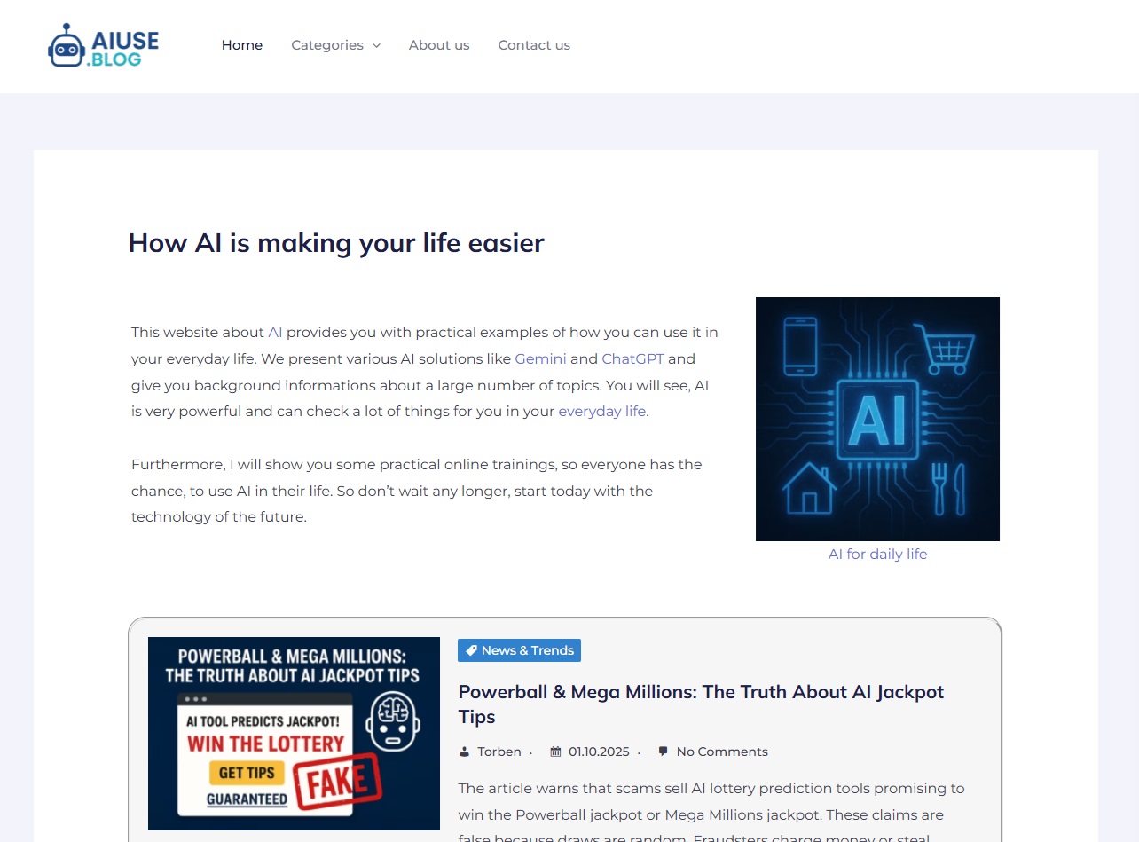 AI for daily life Search & Discovery showing ai - Discover how AI can make your life easier