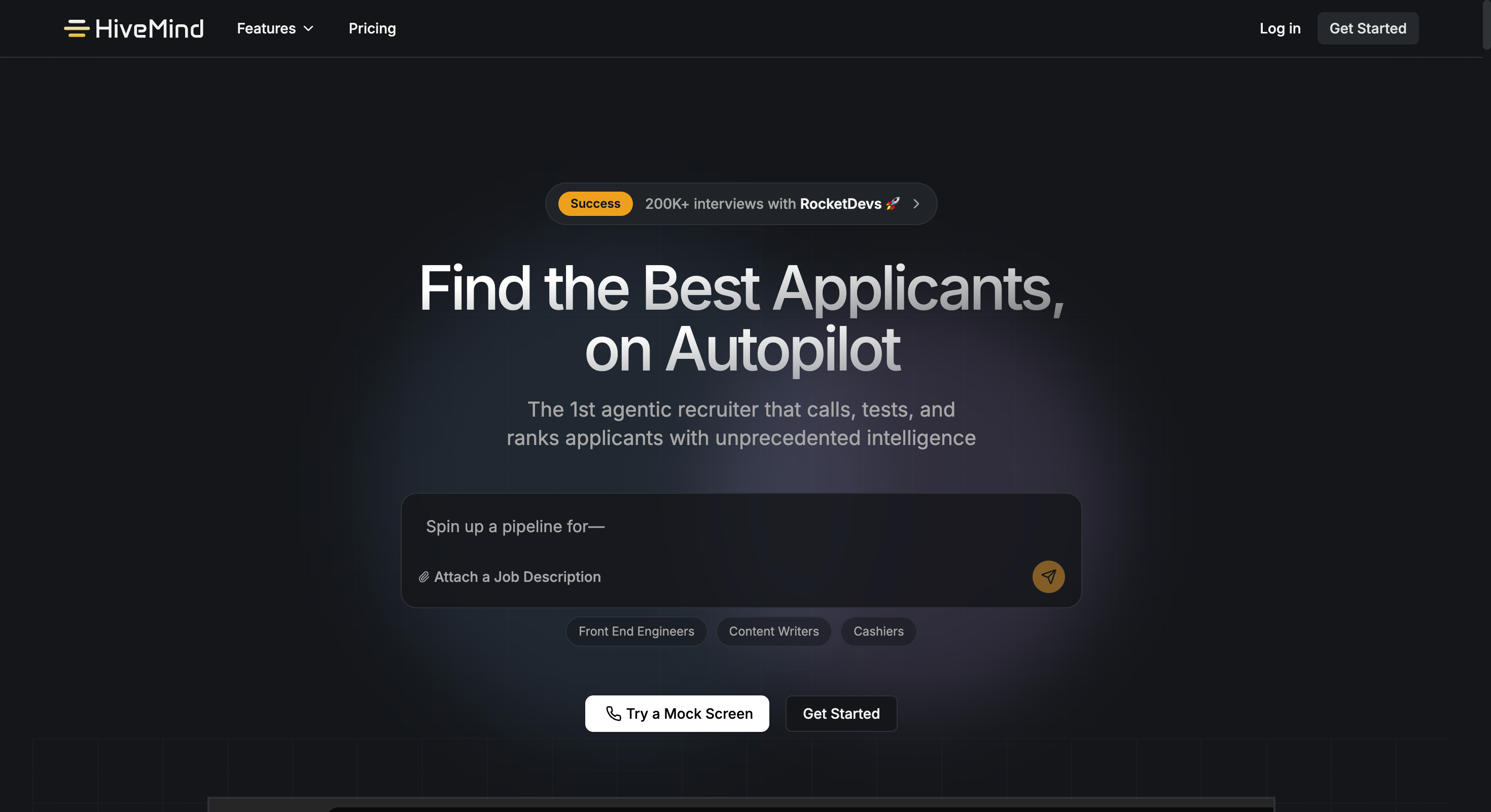 HiveMind AI Productivity & Collaboration showing ai recruiting - Say Goodbye to Chaotic Hiring