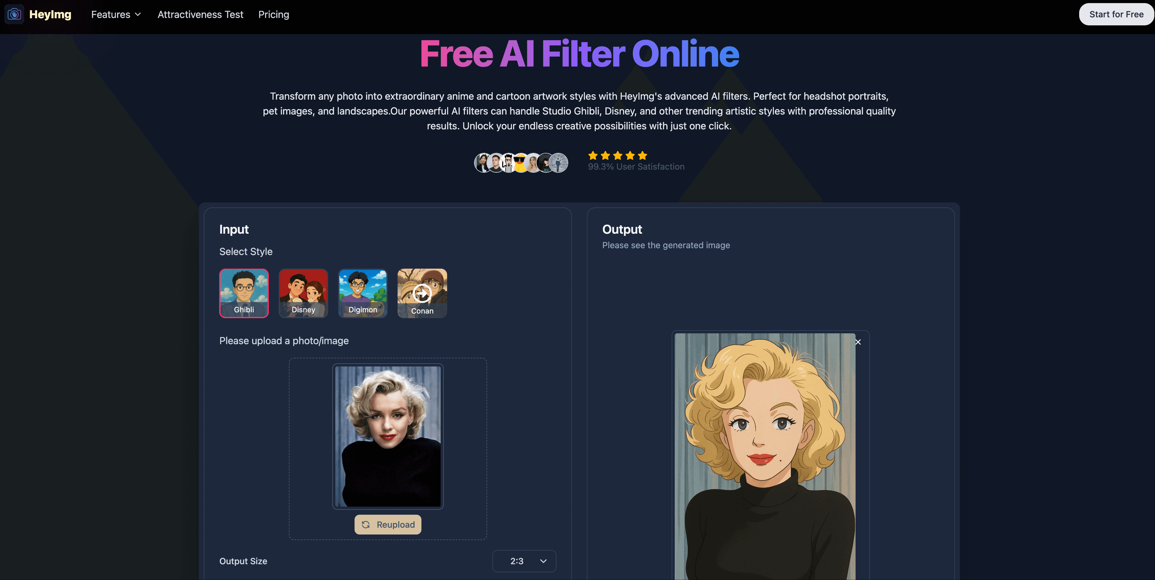 Hey Img Image Generation showing ai image generation - AI image generator that creates stunning visuals and applies artistic 