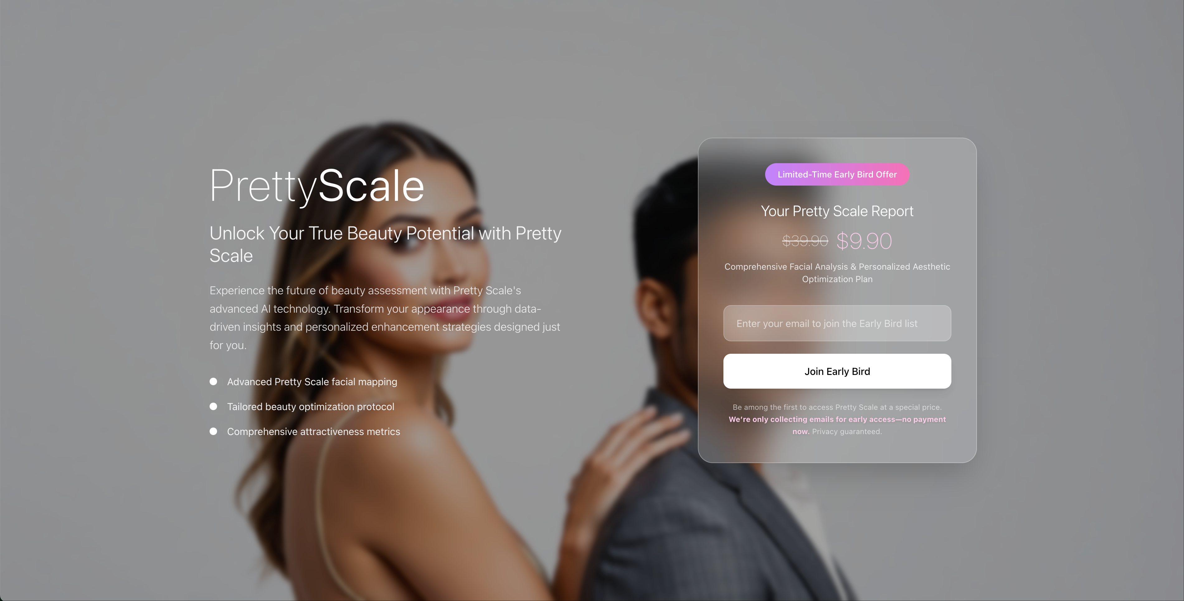 Pretty Scale Image Generation showing face analysis - Unlock Your True Beauty Potential with Pretty Scale