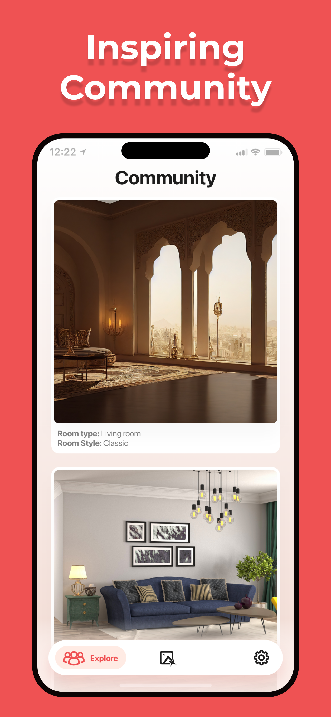 Decory Image Generation interface showing Image Generation and features