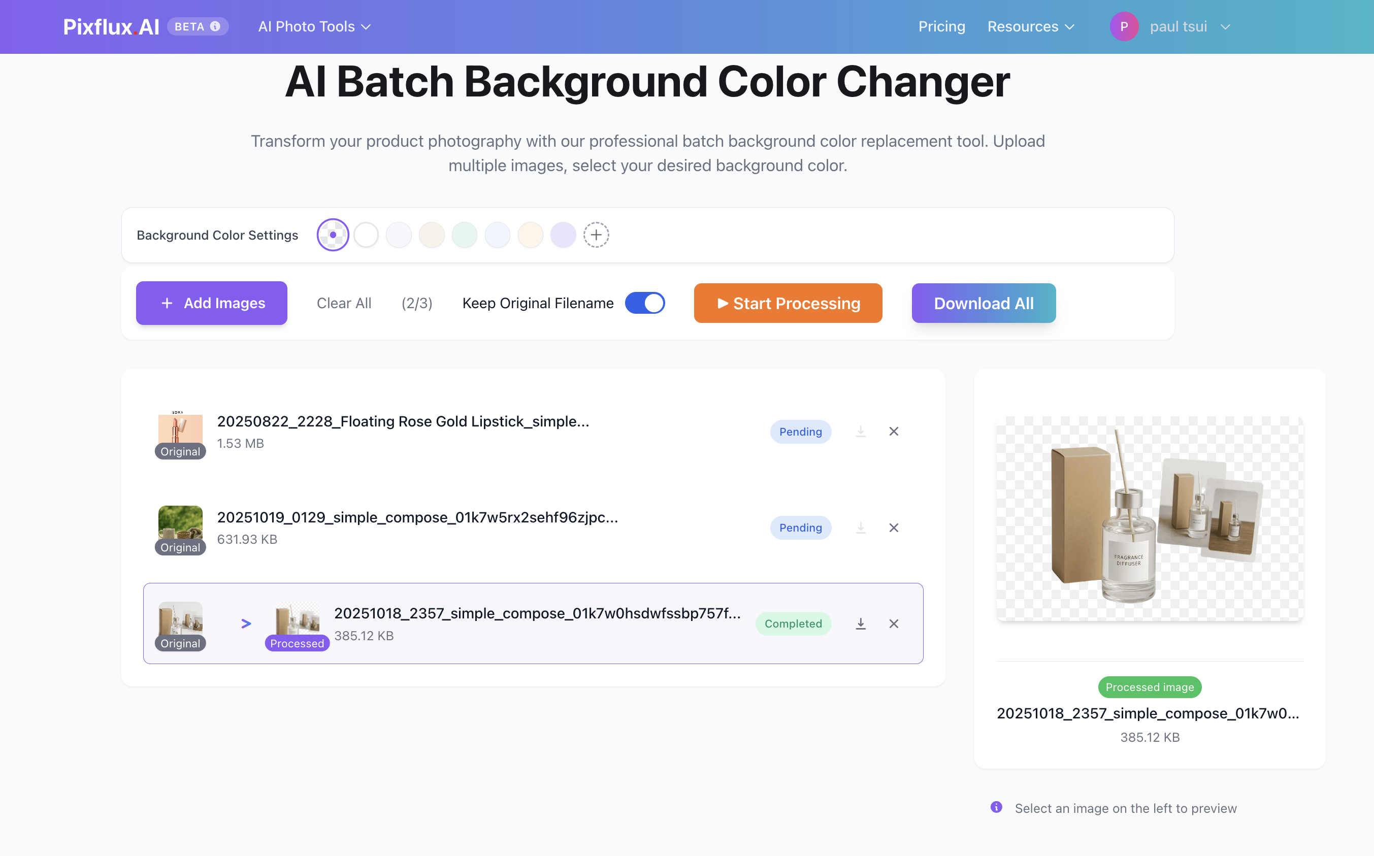 Pixflux.AI Image Generation showing ai photo editor - Pixflux.AI is an AI Photo Editor that removes backgrounds, erases water