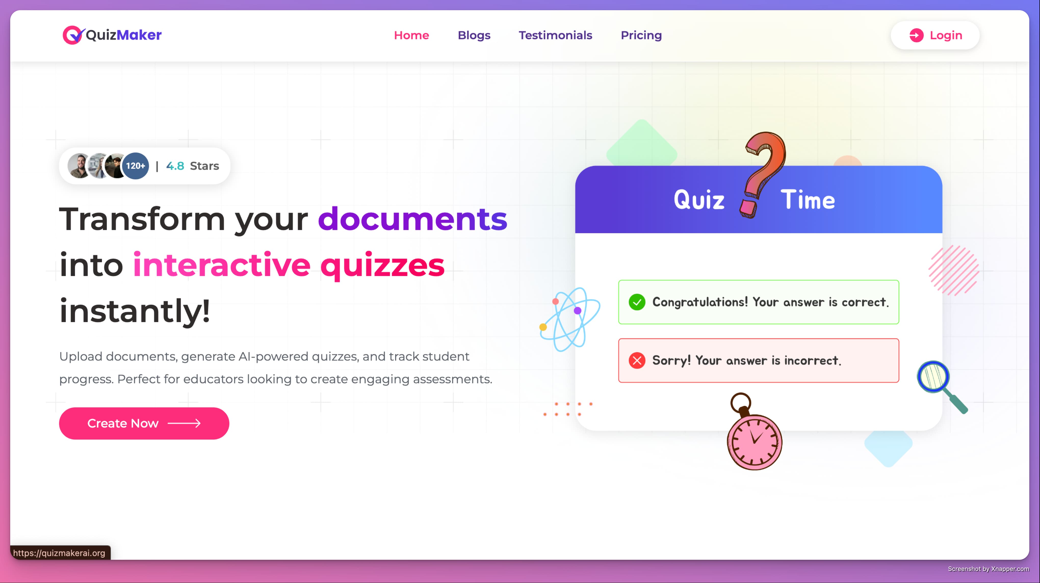 Quiz Maker AI - Document to Quiz Converter Image Generation interface showing the best ai story generator for creative writer