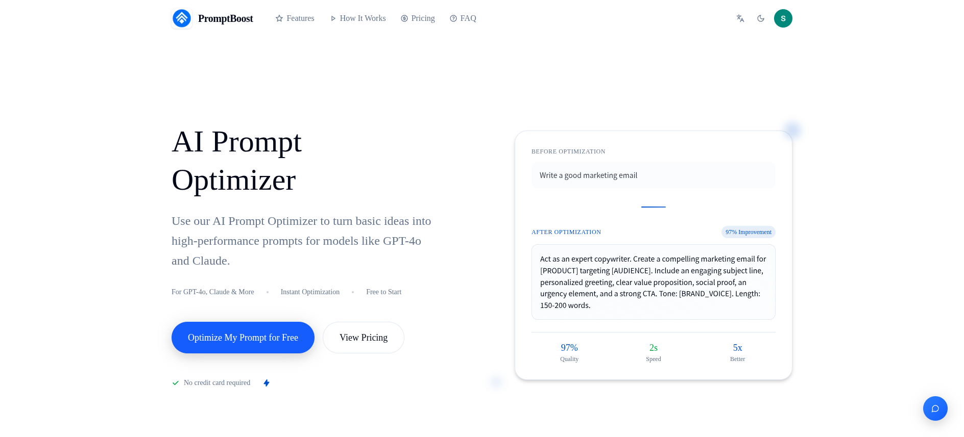 promptBoost Conversational AI showing ai prompt optimizer - A Smarter Way to Do Prompt Engineering