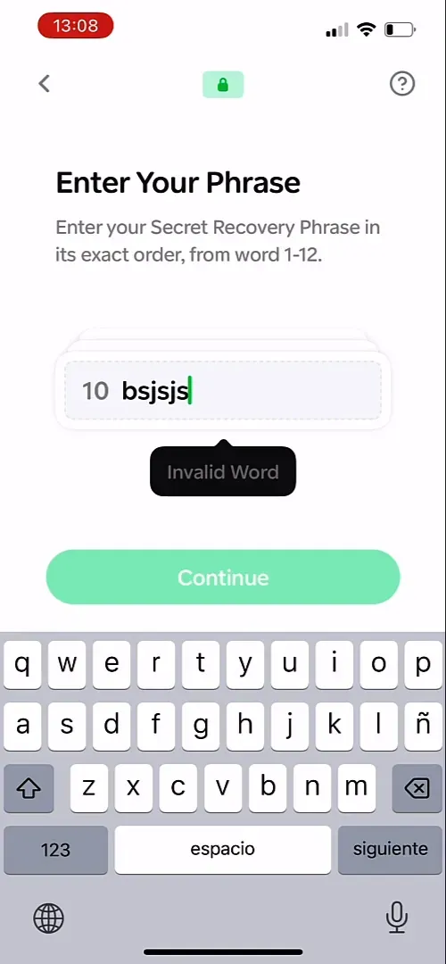 invalid word