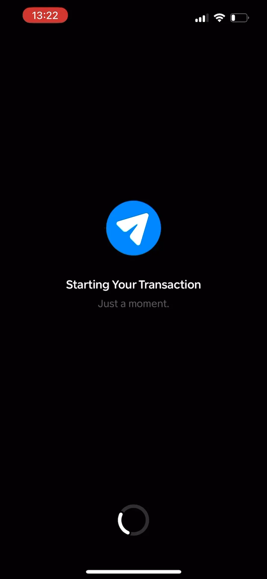 starting your transaction