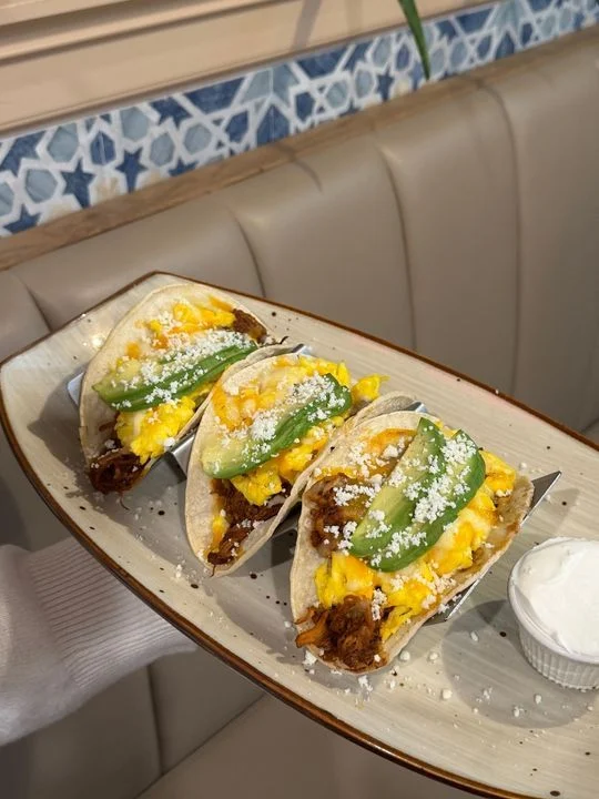 Birria Breakfast Tacos at Azteca Restaurante Mexican Cuisine in Rutherford, NJ