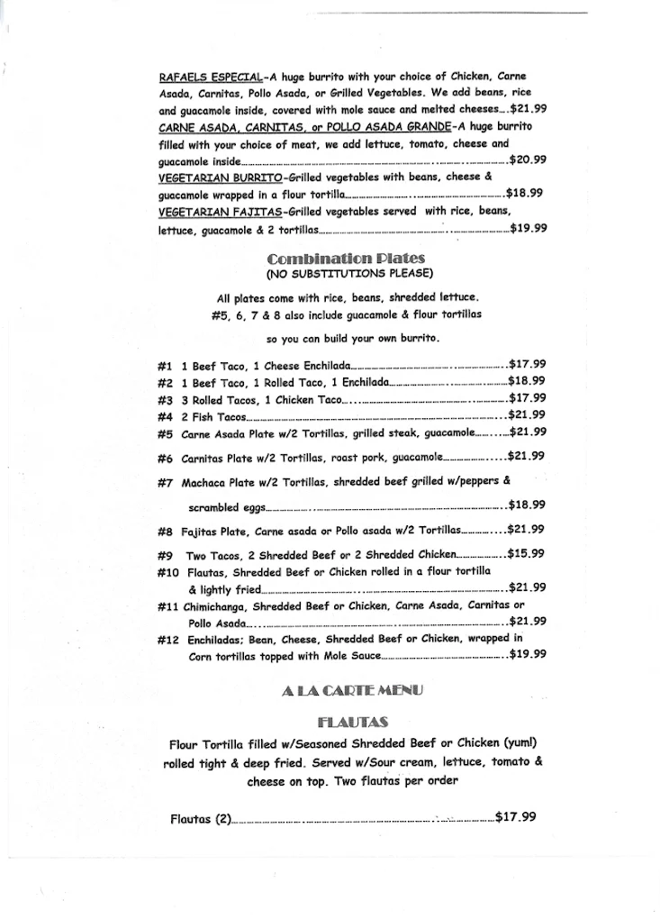 Baja's Mexican Restaurant menu page 3 of 5 in Orange, CT