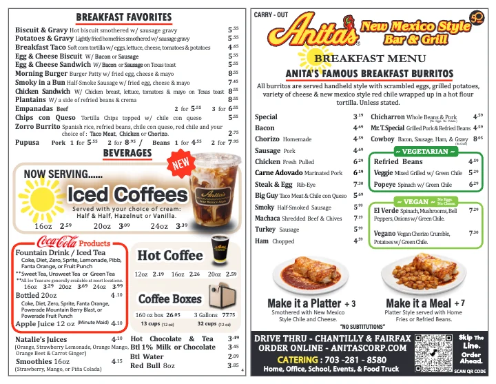 PDF menu of Anita's New Mexico Style Mexican Food — Ashburn in Ashburn, VA, page 3 of 5