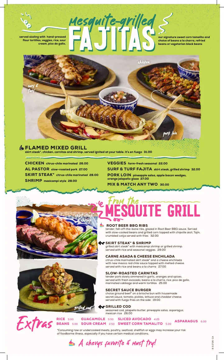 PDF menu of Chevys Fresh Mex — Arlington in Arlington, VA, page 2 of 4