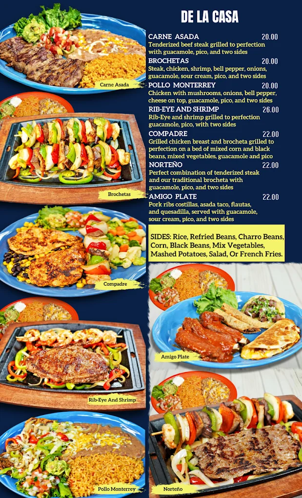 Los Arcos Mexican Restaurant menu page 1 of 4 in Edmond, OK