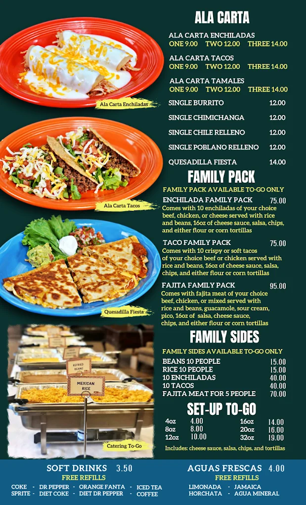 Los Arcos Mexican Restaurant menu page 4 of 4 in Edmond, OK