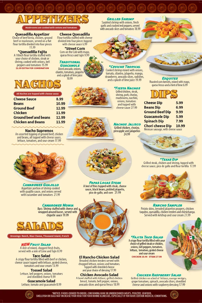 El Rancho Grande - West Chester menu page 3 of 13 in West Chester Township, OH