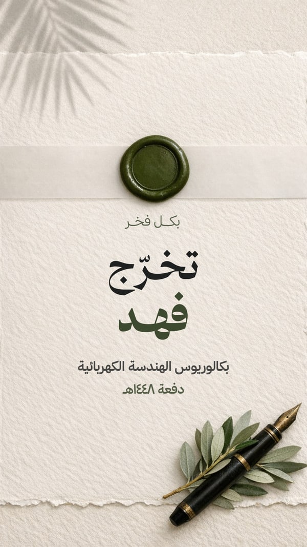 تخرّج — ورق وشمع
