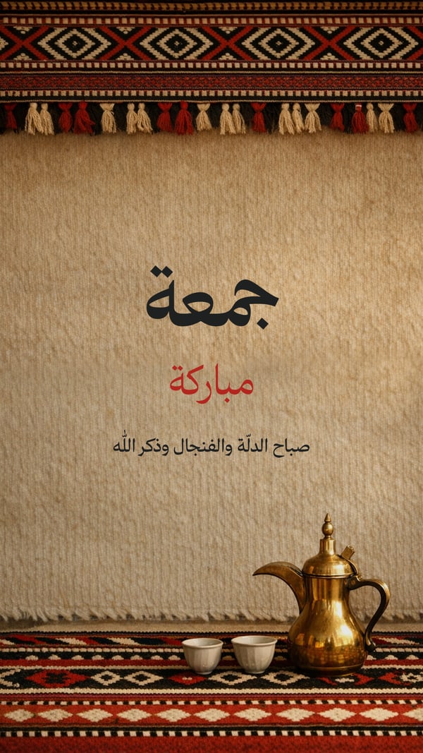 جمعة مباركة — سدو وقهوة