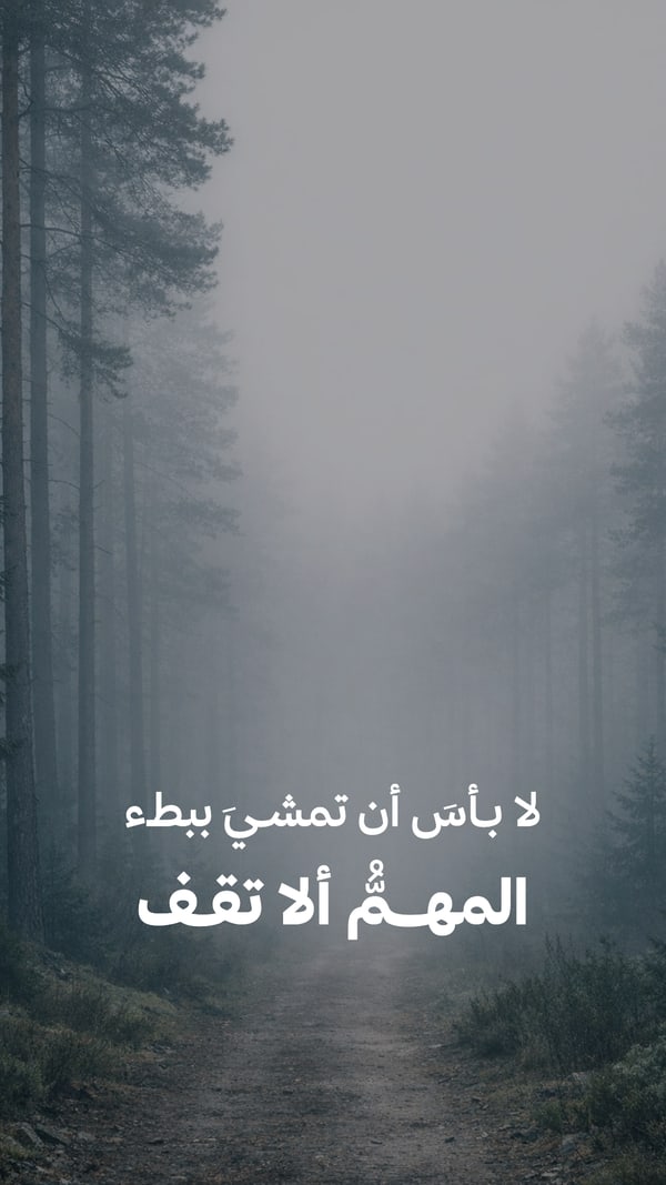 المهم ألا تقف