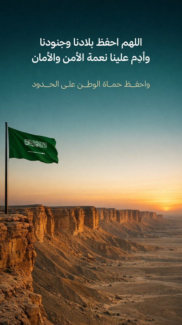 اللهم احفظ بلادنا وجنودنا — طويق عند الغروب