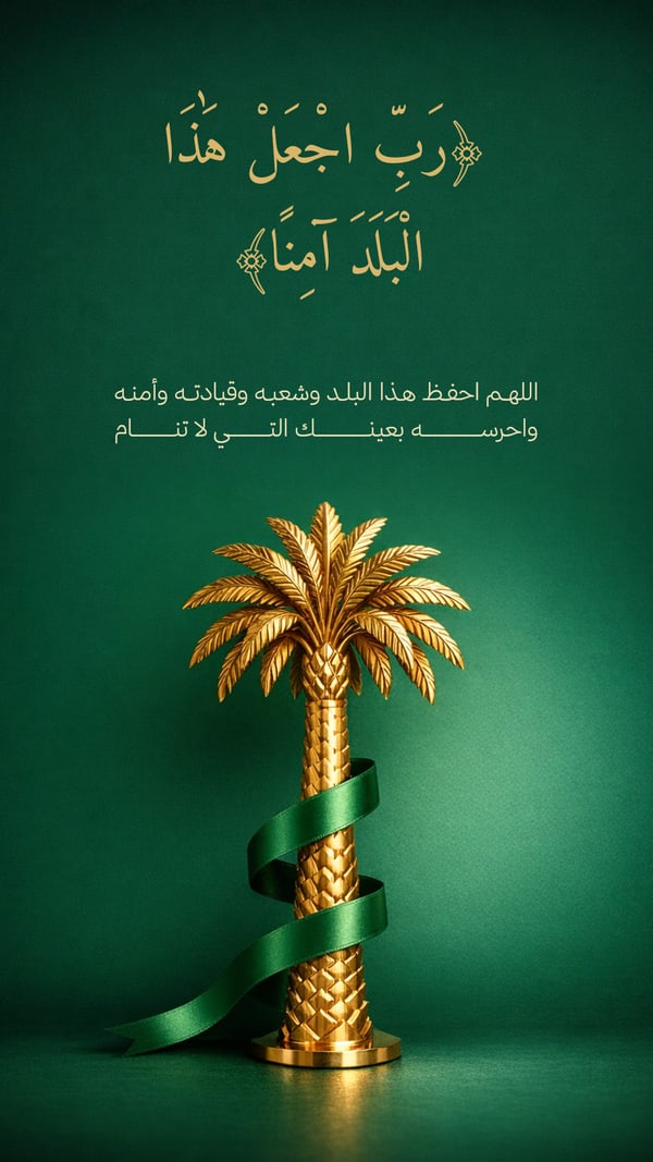 رب اجعل هذا البلد آمنًا — نخلة ذهبية