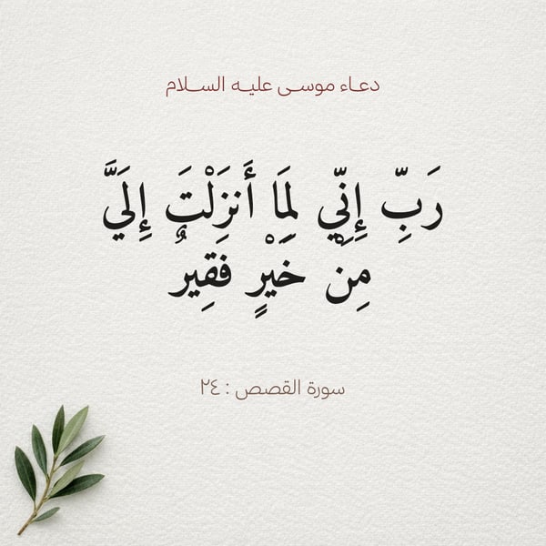 رب إني لما أنزلت إلي من خير فقير