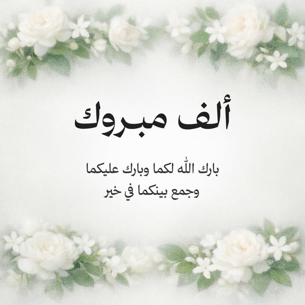 ألف مبروك للعروسين — أكريليك