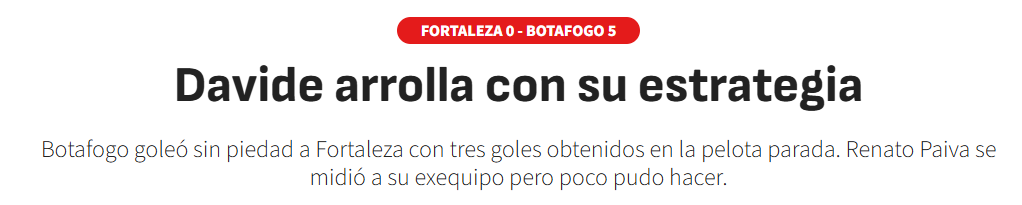 Europeus elegem o responsável pela goleada do Botafogo: 'Impressionante'