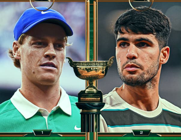 Sinner e Alcaraz na final em Roland Garros; onde assistir e horário
