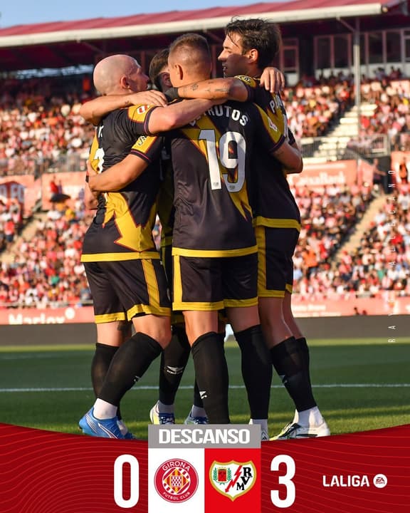 Rayo Vallecano domina o Girona na abertura de La Liga