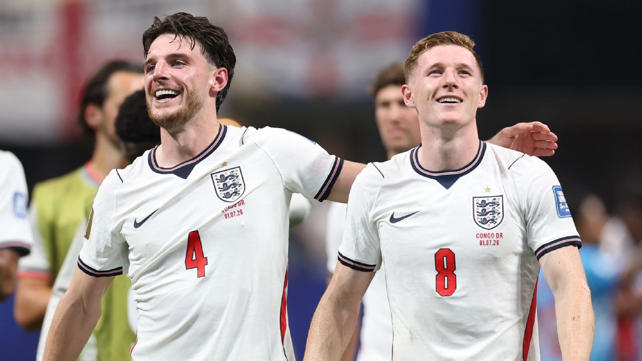 Inglaterra fica em 3º na Copa 2026: Rice e Kane reagem