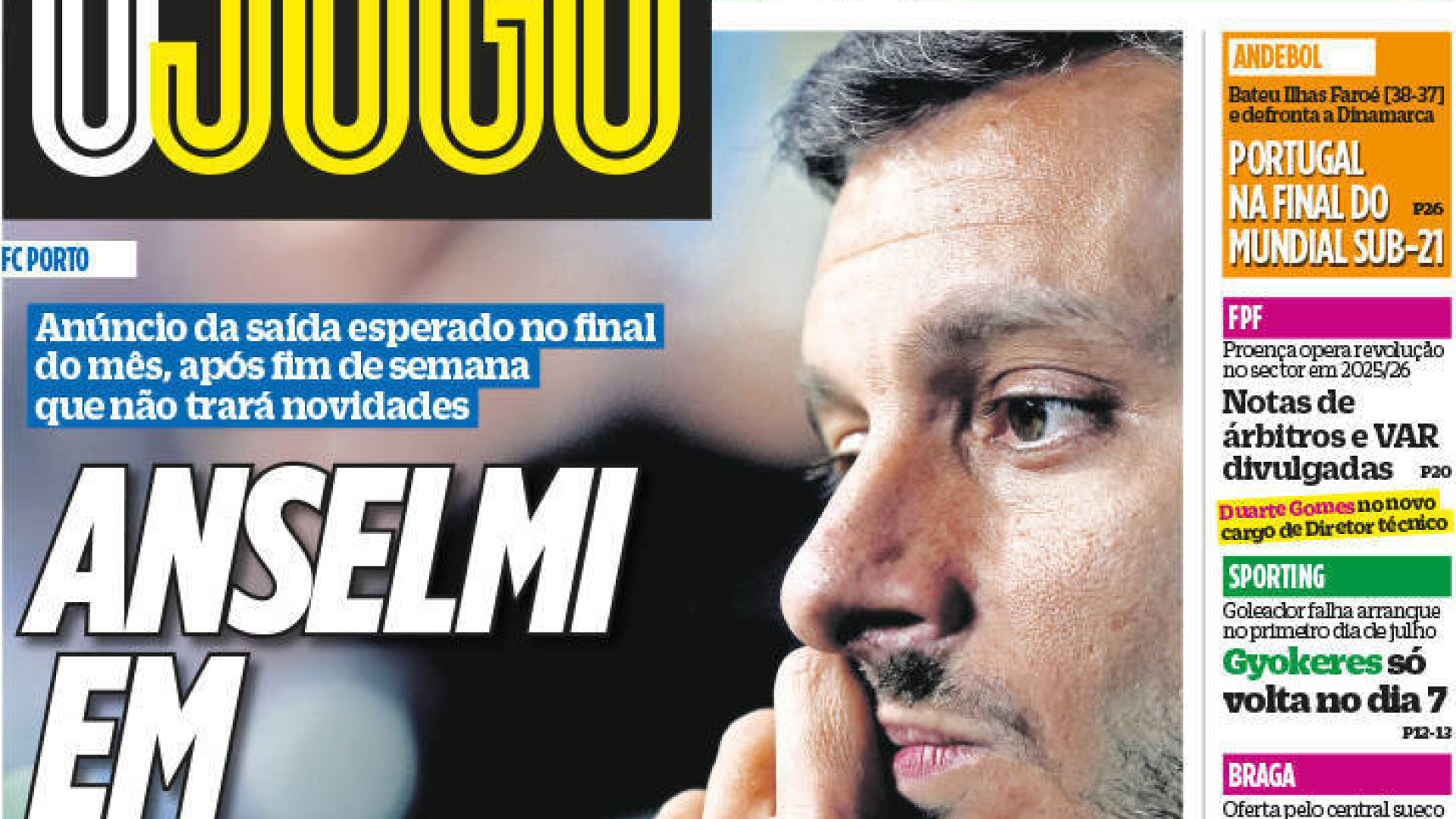Por cá: Anselmi em stand-by e general Otamendi renova