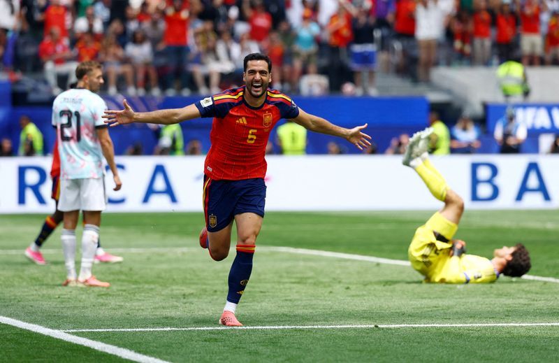 Merino's late goal sends Spain past Belgium into World Cup semis