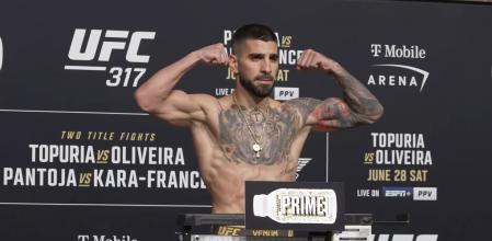 El combate estelar del UFC 317 entre Ilia Topuria y Charles Oliveira ya es oficial: así ha sido el pesaje de ambos luchadores