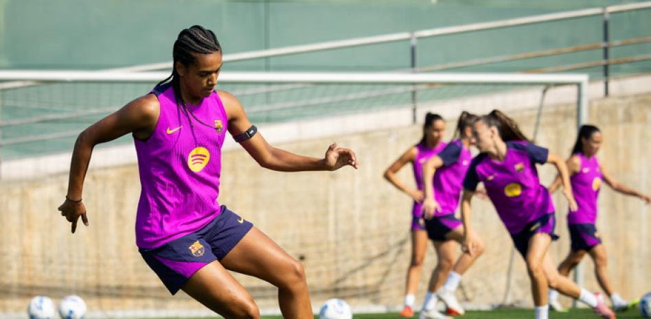 Entrenamiento del Barça femenino preparativo para la Copa Catalunya