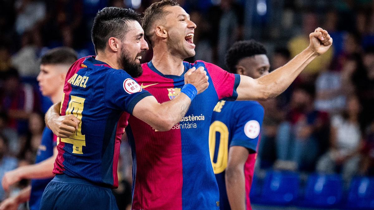 El Barça golpea primero en la final de la Liga de fútbol sala
