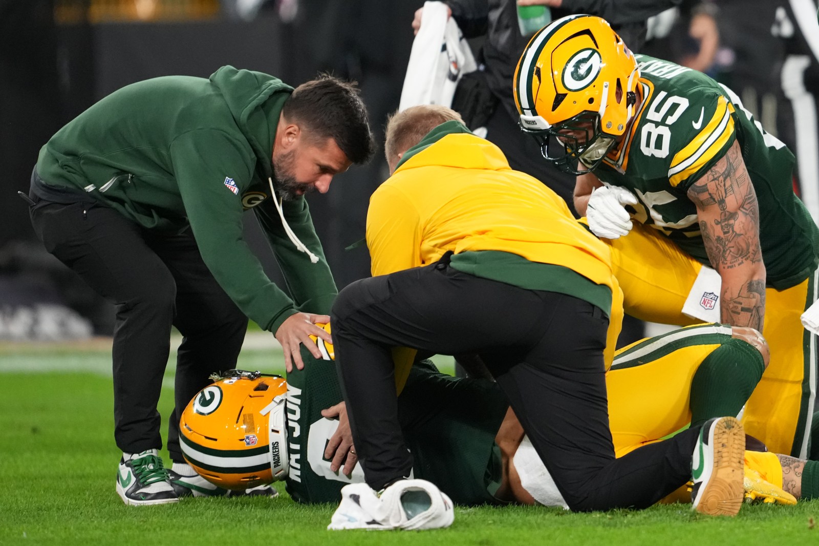 Christian Watson Transportation to Hospital After Injury in Packers vs. Panthers Game