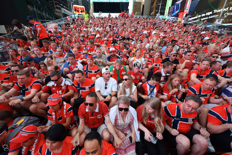 Norway fans' Viking row celebration takes over World Cup stadiums and cities