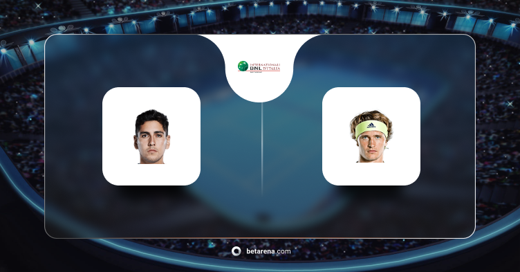Alejandro Tabilo vs Alexander Zverev Betting Tip 2023/2024 - Picks and Predictions for the ATP Rome, Italy Men Singles Semi Finals