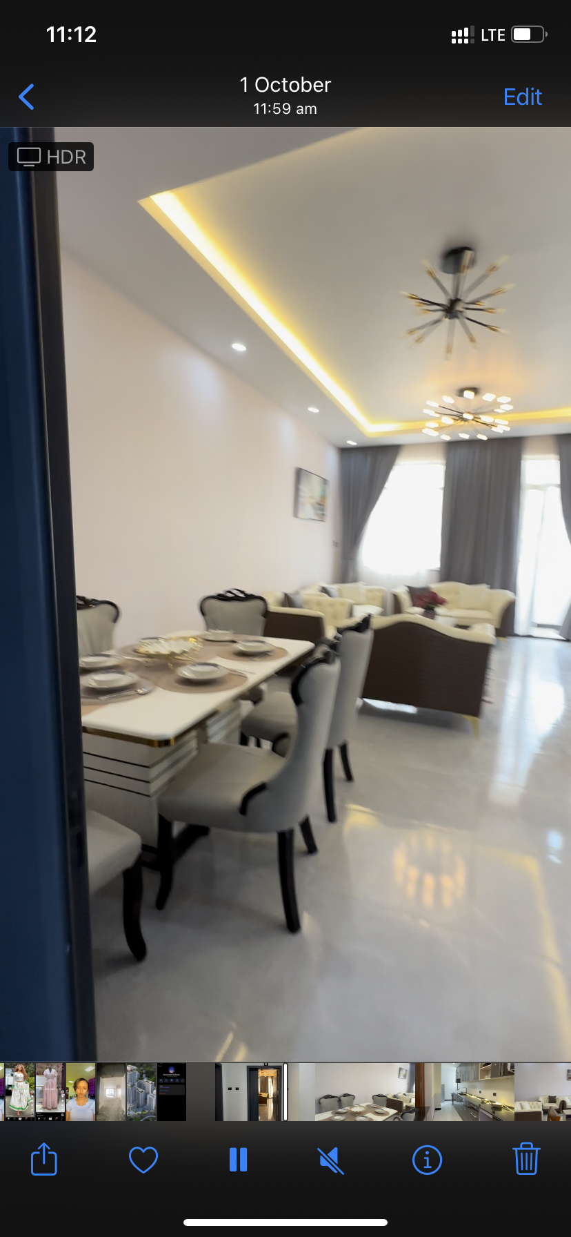 Selected property view