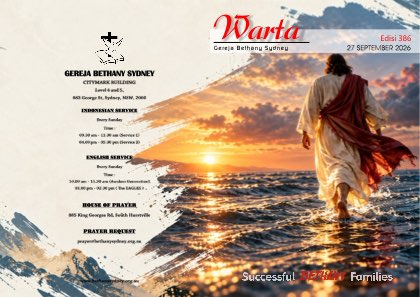 Warta Jemaat, Minggu, 27 September 2026