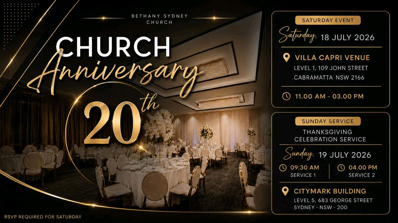 Bethany Sydney Anniversary