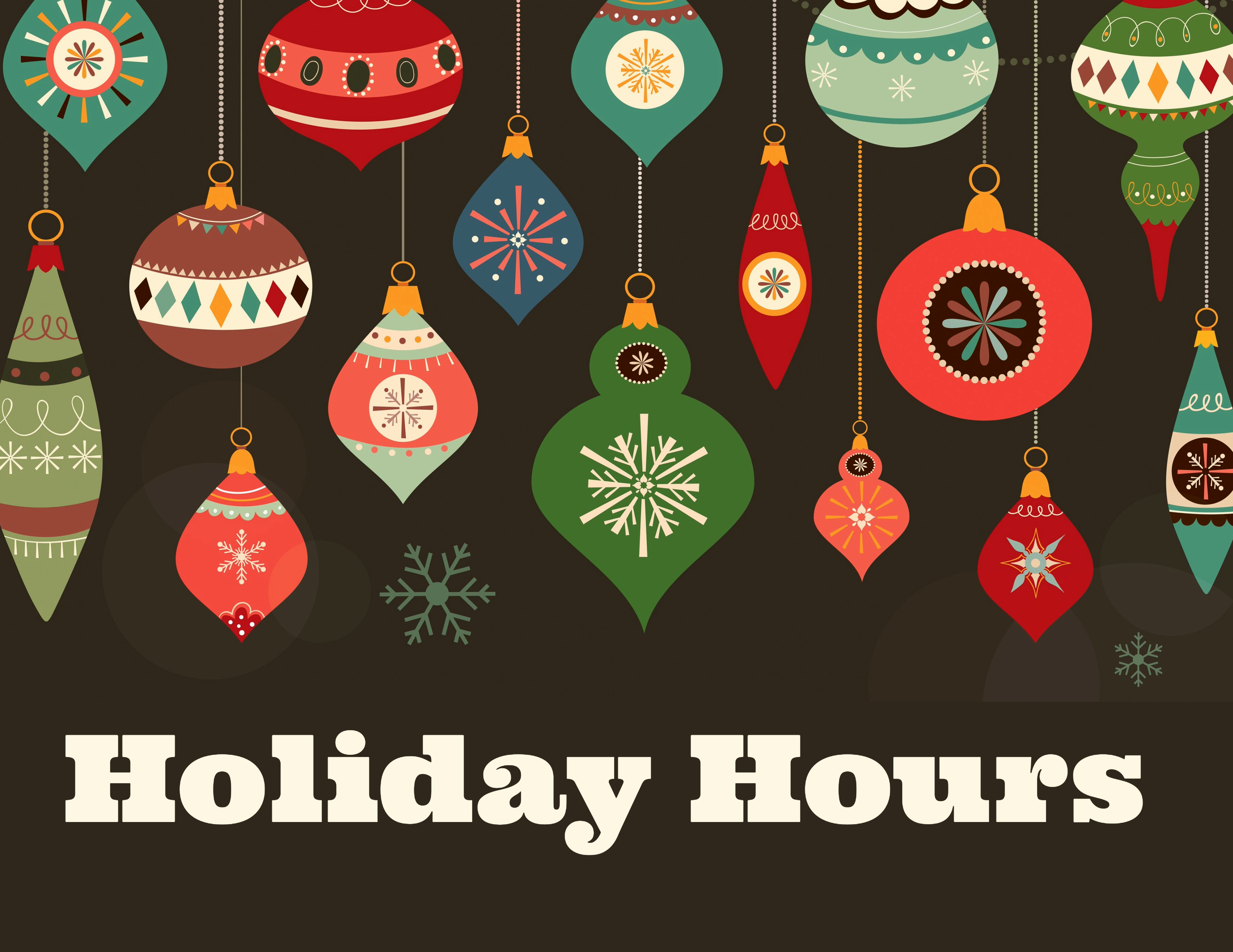 Holiday Hours