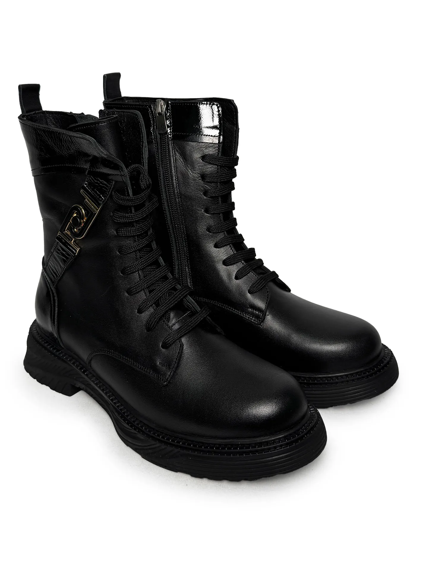 Kožne čizme sa šnalom sa strane