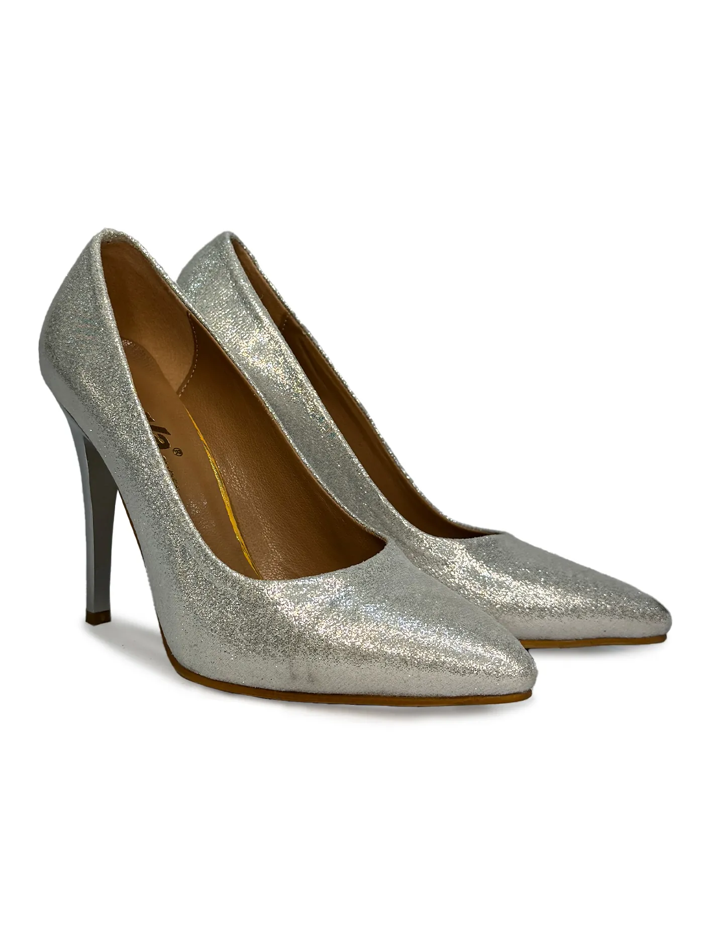 Srebrne salonke sa štrasom 