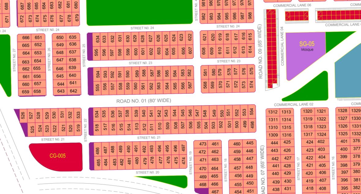 1 Kanal Plot for Sale in DHA Multan Sector G